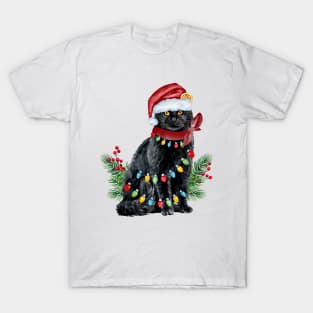 Christmas Lights Cat T-Shirt